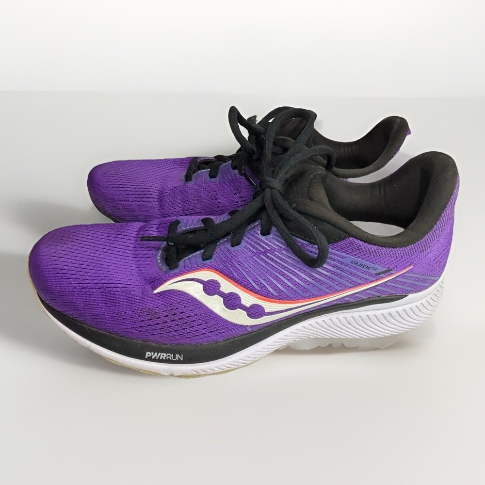 Saucony Guide 14 Women's 10.5 Running Shoes Purple Stability Comfort Sneakers - Picture 10 of 11